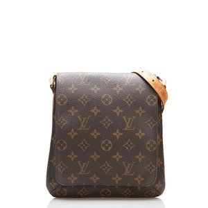 Louis Vuitton Monogram Musette Salsa Short Shoulder Bag M51258 Brown PVC Leat...